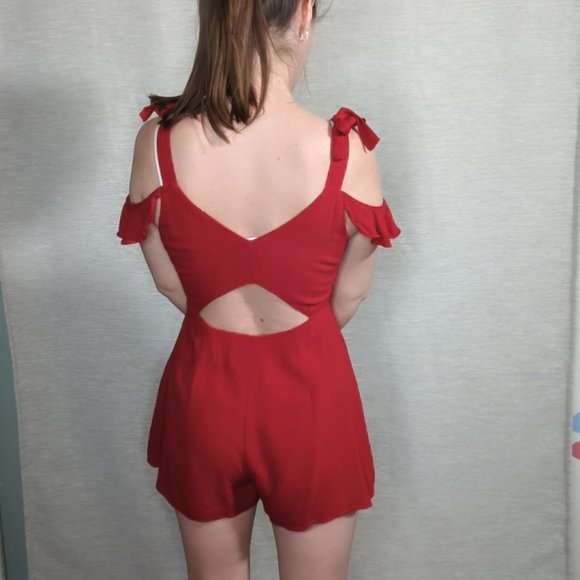 Summer Red Romper - Picture 4 of 9